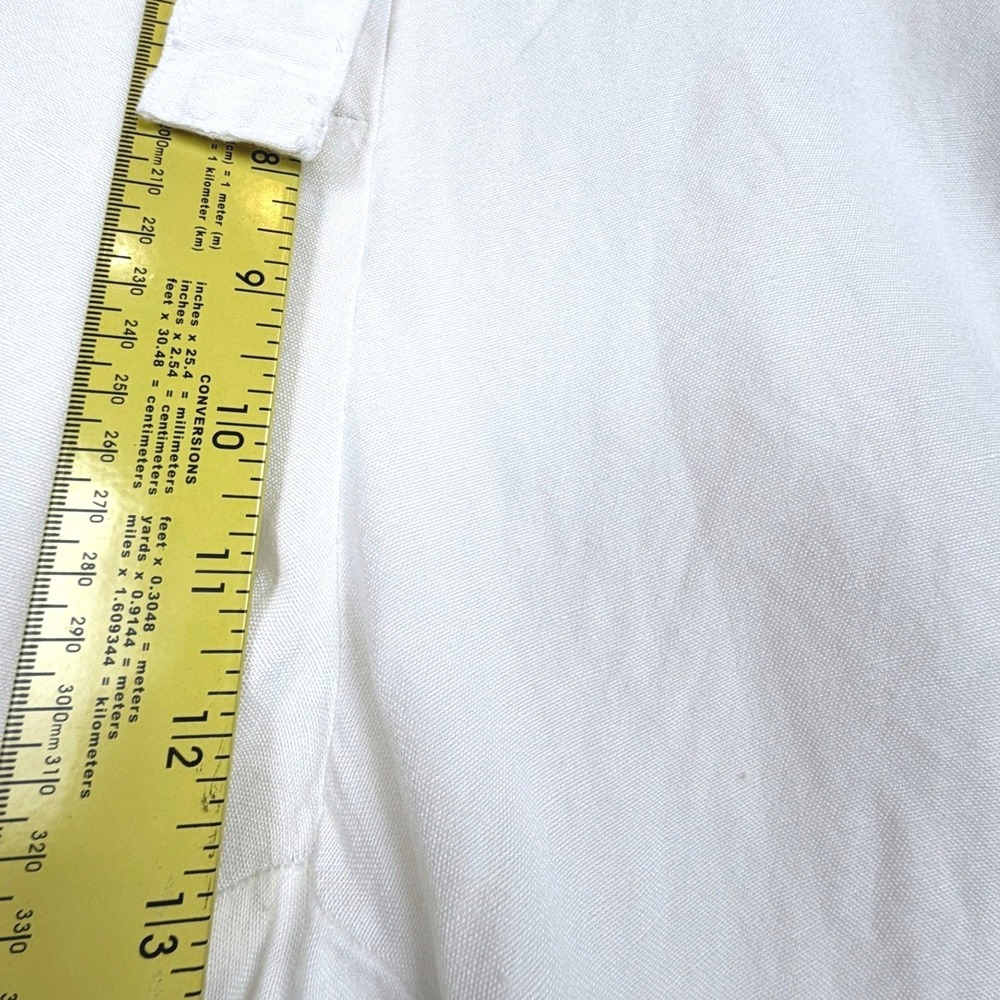 Lane Bryant Linen Blend Pull On Shorts White Tie Waist Plus Size 22 / 24 Womens - Picture 7 of 7